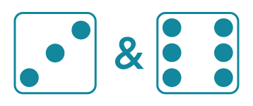 Dice roll number three and six