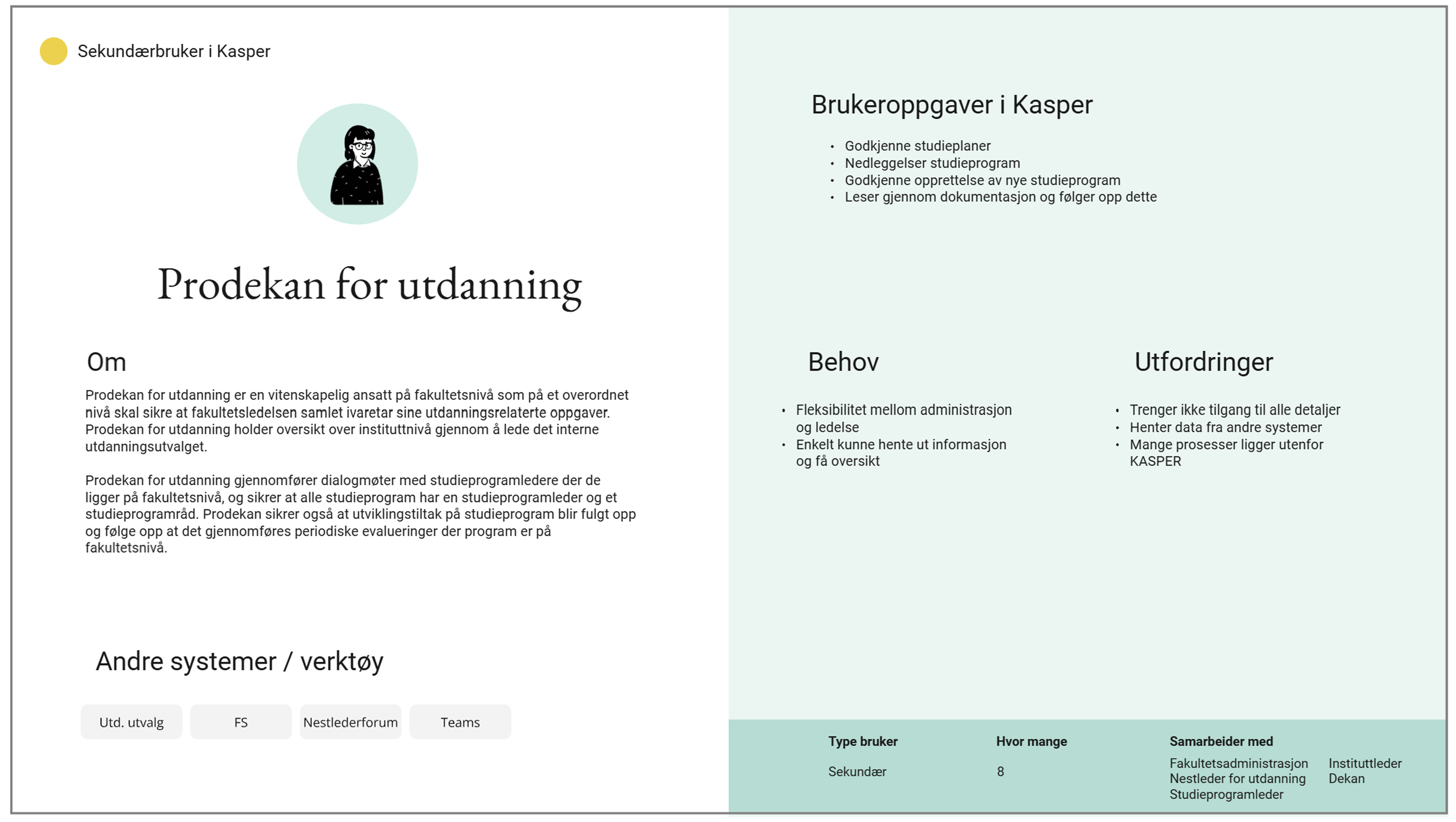 Personas prodekan for utdanning